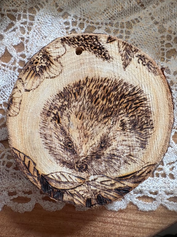 Hedgehog - Hanging artwork decoration 