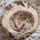 Hedgehog - Hanging artwork decoration 