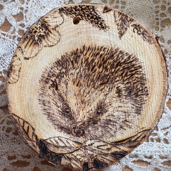 Hedgehog - Hanging artwork decoration 