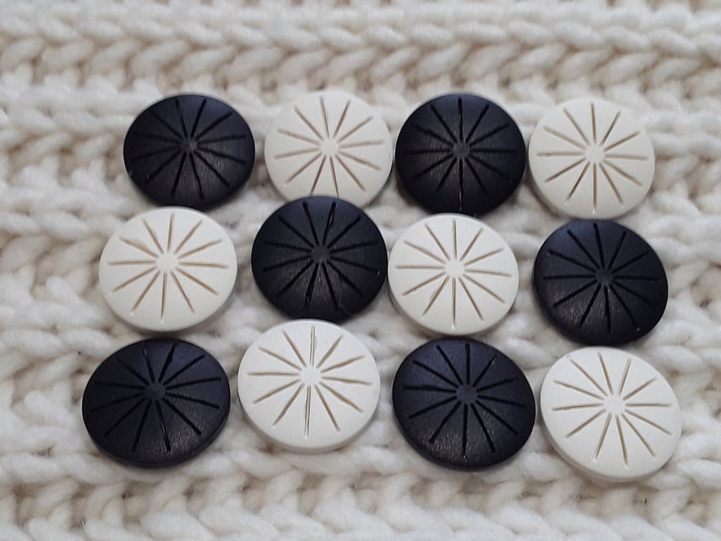 Vintage Casein 50L,32mm 1 & 1 4" Cream & Black