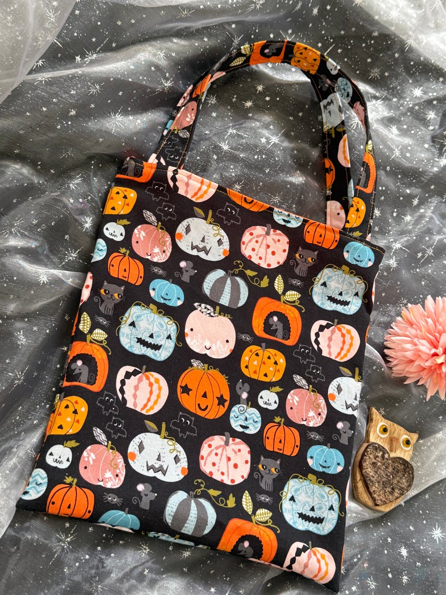 Children’s Halloween Tote Bag - Trick or Treat - Small Bag for Halloween treat