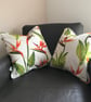 Cushion cover with Duck Feather Pad Bird of paradise ginger plant fabric cushion - Image 3