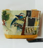 Patchwork velvet shoulder bag with 2 straps and zip fastening - Image 4