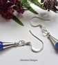 Designer Dainty Blue Kyanite Sterling Silver Earrings  - Image 4