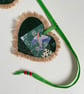 Christmas Hearts Hessian Bunting - green - Image 8