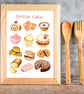 British Cakes Art Print  - Image 3