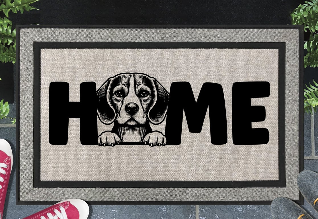 Beagle Doormat No.2 - All Weather - Beagle Welcome Mat, 45x70cm 
