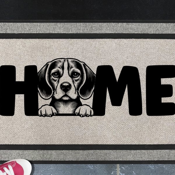 Beagle Doormat No.2 - All Weather - Beagle Welcome Mat, 45x70cm 