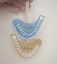 Hand Painted Wooden Birds Hanging Decorations