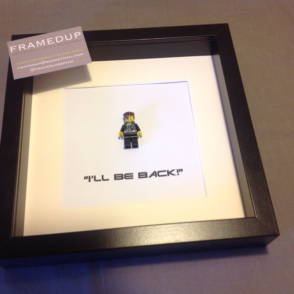 THE TERMINATOR - FRAMED CUSTOM LEGO MINIFIGURE