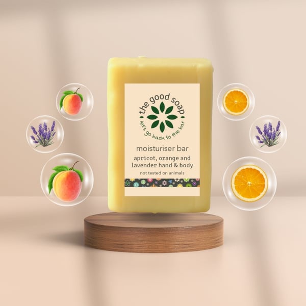 Apricot, Orange and Lavender Solid Moisturiser Bar