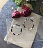 Tortoise Shell Hoops on Ball Stud Earrings  - Image 4