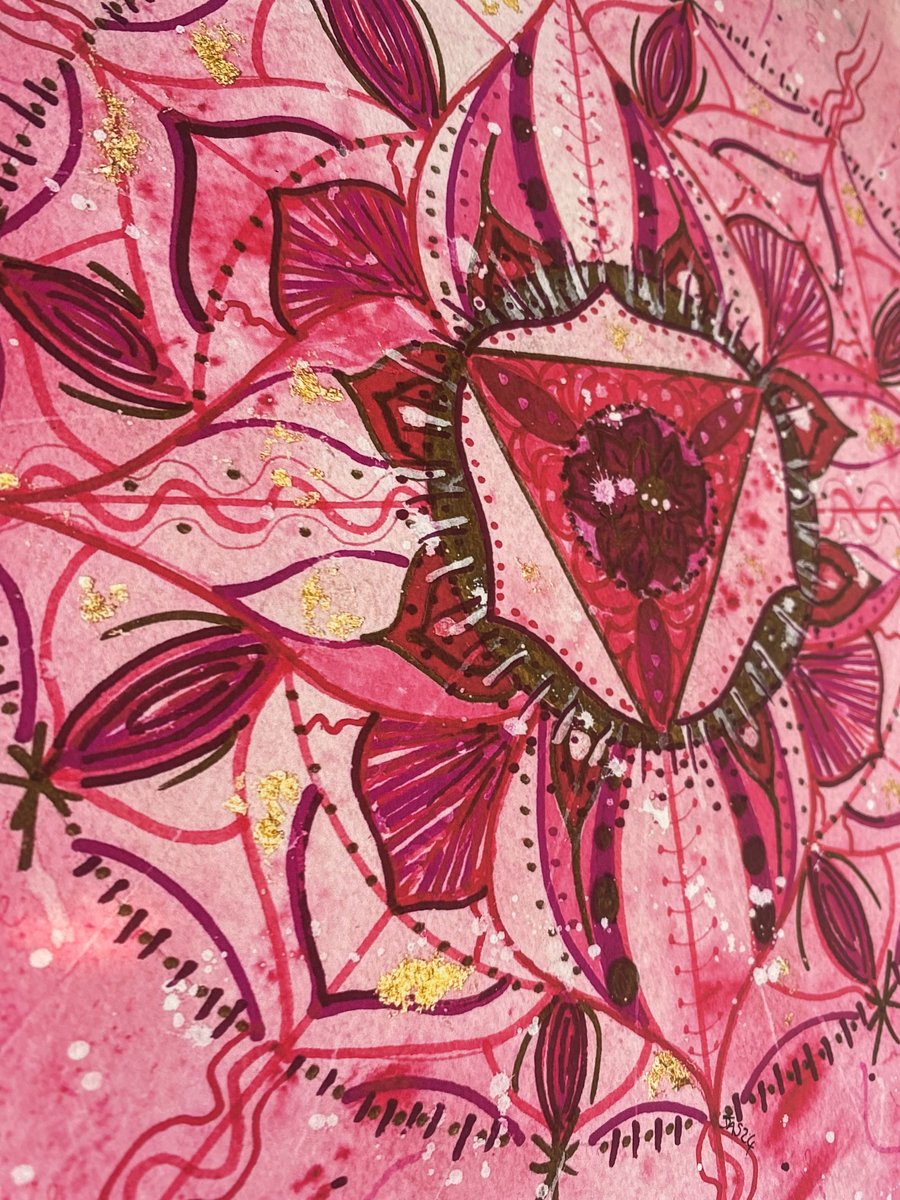 Healing the Divine Feminine Mandala Print pink 