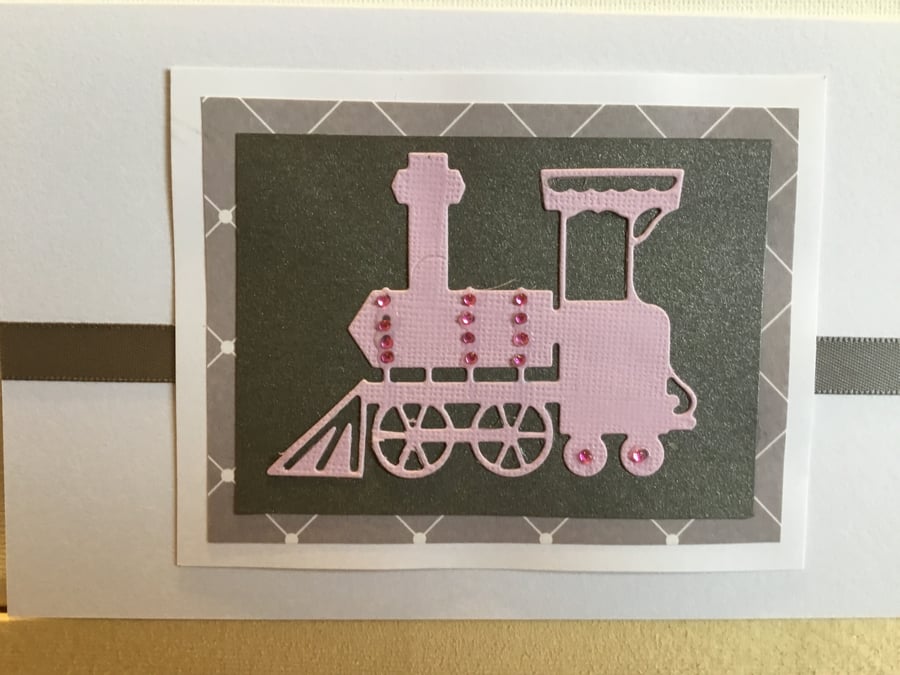 Die cut train card. CC028