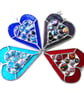 Heart Suncatcher Stained Glass Red Abstract 022 - Image 9