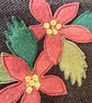 Notebook & Journal Cover with Poinsettia Design in Felt & Vintage Welsh Tweed  - Image 4