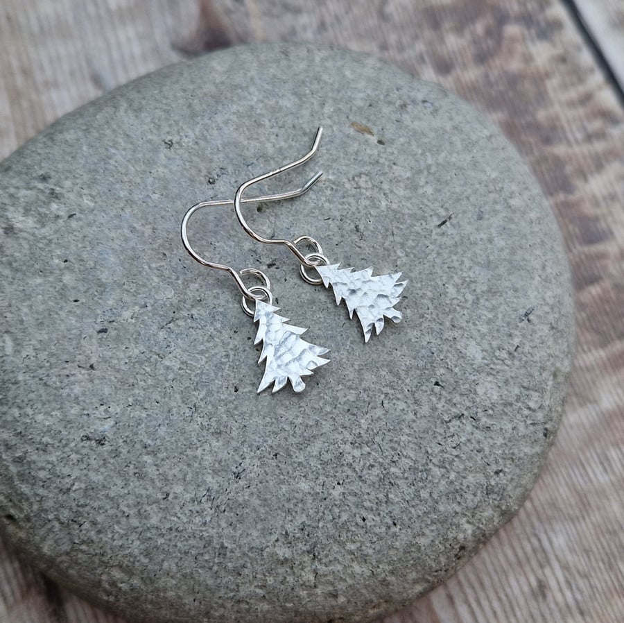 Sterling silver christmas on sale tree earrings