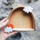 Perfectly Imperfect Sunset shrine Ceramic wall shrine