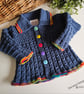 Designer Hand Knitted Baby Cardigan 0-6 months size  - Image 1