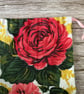 1950s Floral 'Carnations & Roses' Vintage Barkcloth Drawstring Bag, Pink Ribbon - Image 5
