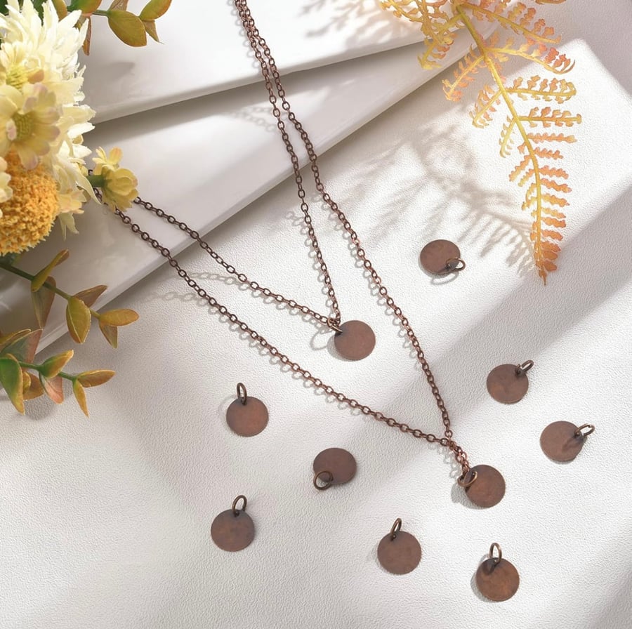 Personalised Copper Initial Pendant – Hand-Stamped & Unique 