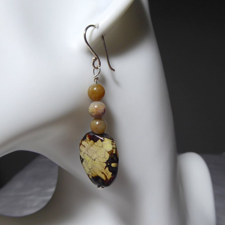 Single Sterling Silver & Gemstone Earring