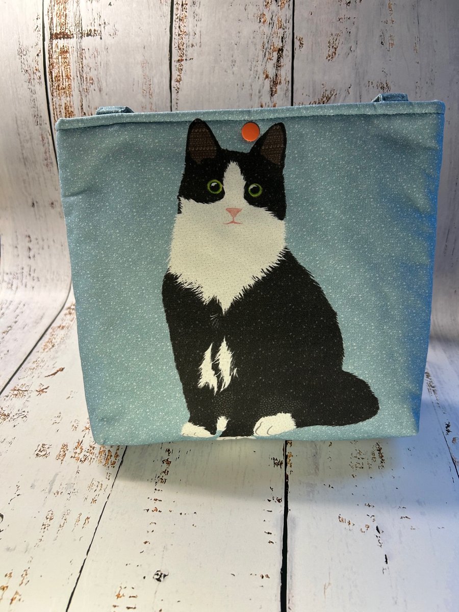 Black and White Cat Small Tote Bag