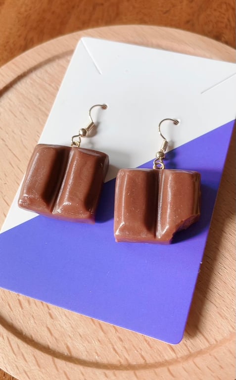 Chocolate Bar Earrings