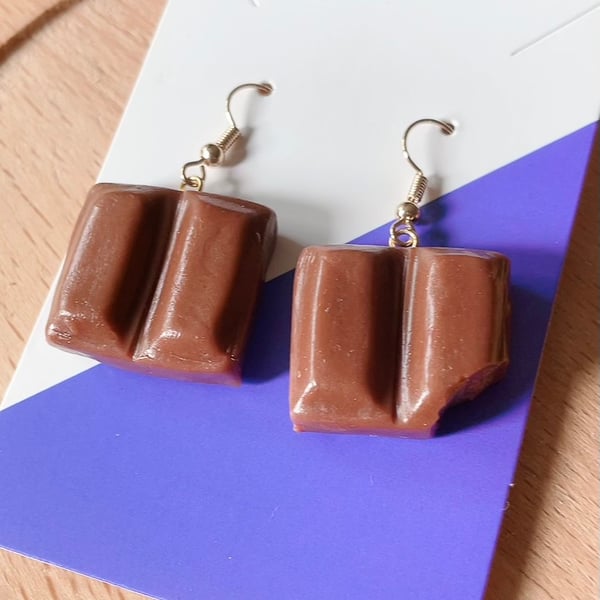 Chocolate Bar Earrings