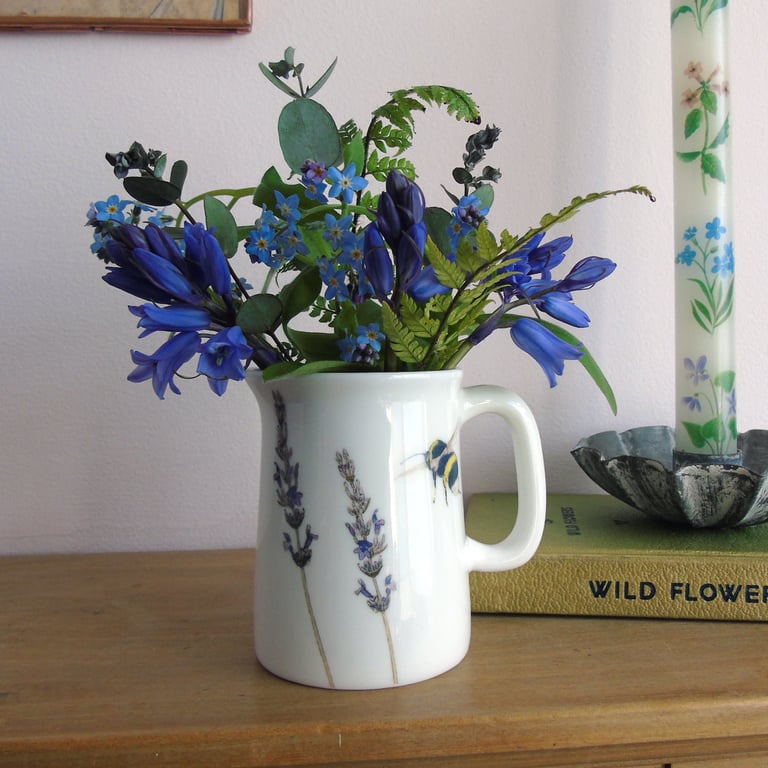 Lavender and Bee Fine Bone China Mini Jug