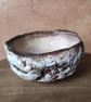 Hand Built Pair of Clay Bark Bowls, Hand Painted Rustic Pottery, Wabi Sabi - Image 8
