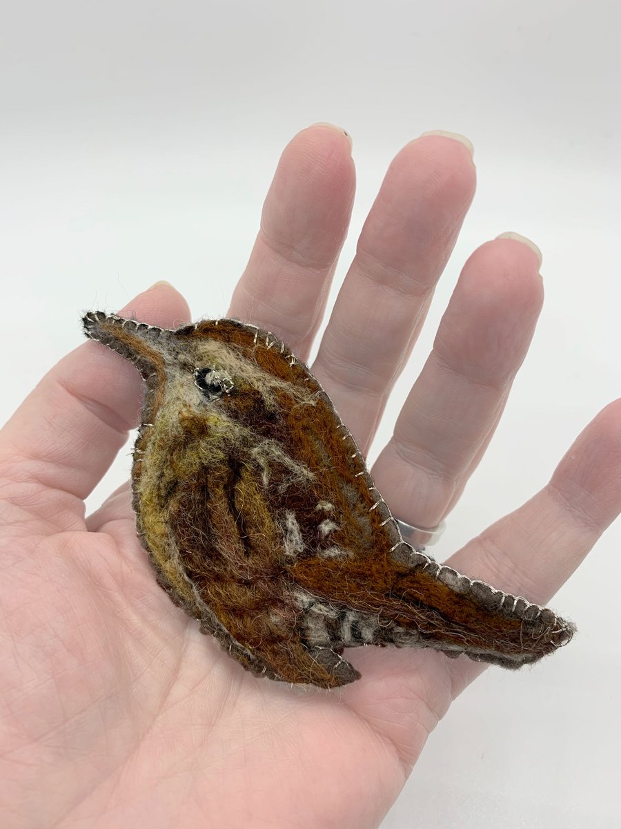 Jenny Wren hand felted accessory 