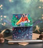 Fox Christmas Card; Personalised. Christmas gift card for wildlife lover. - Image 1