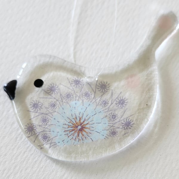 Fused Glass Summer Bird