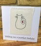  Cat Birthday Card, handmade card, Purrfect Birthday embroidered cat card