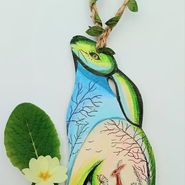 Sitting hare ready for Spring