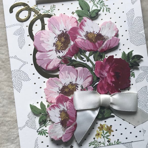 Luxury Handmade 3D Thank You Card