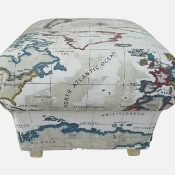 Storage Footstool Prestigious Atlas Antique Cream Fabric Pouffe Footstall World 