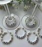 Personalised Wedding Wine Glass Charms, Custom Beaded Favors, Glass Charms - Image 5