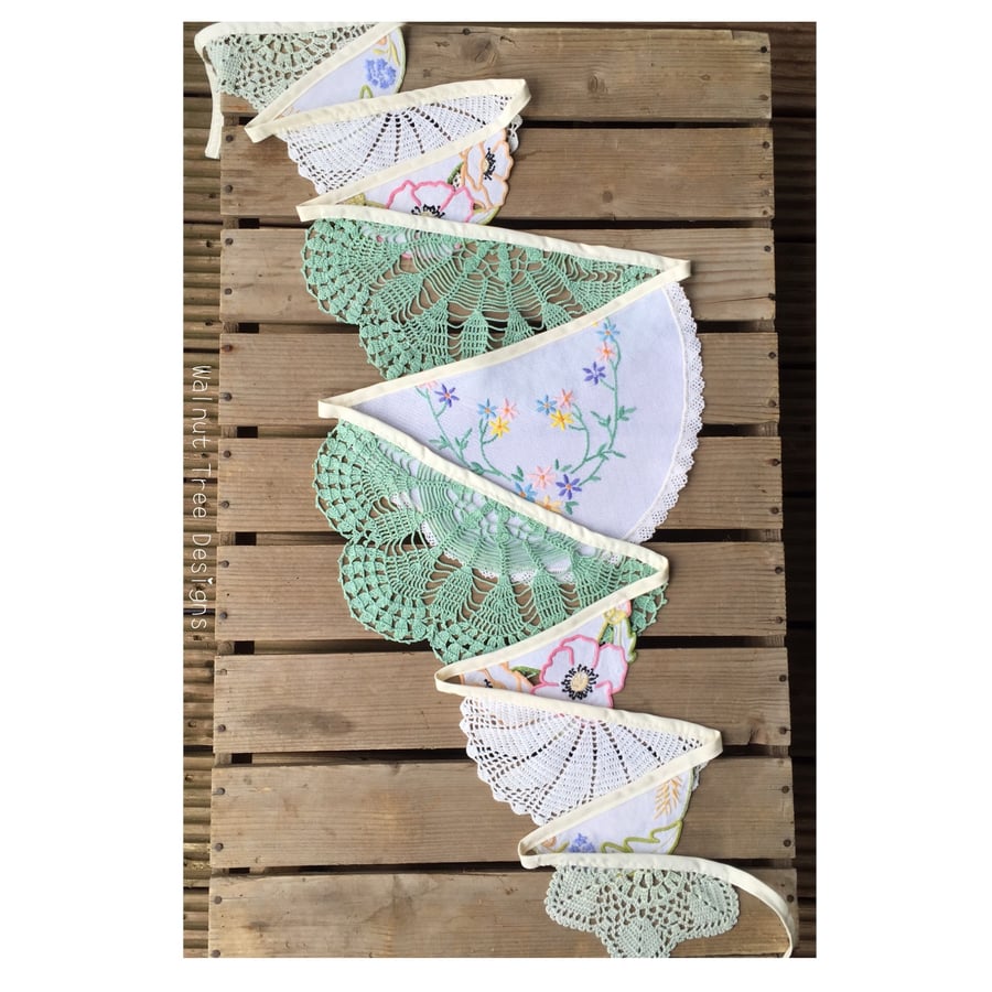 Vintage Doily Bunting