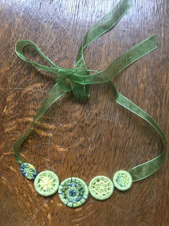Dorset Button Necklace, Springtime 