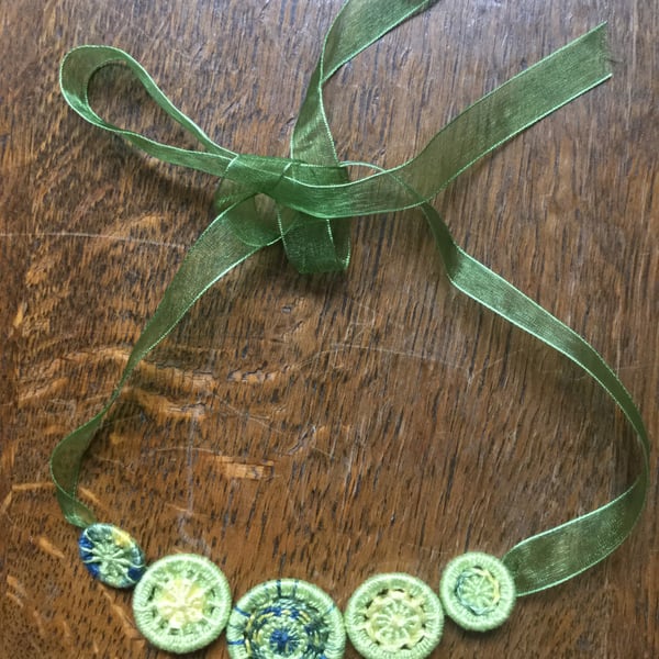 Dorset Button Necklace, Springtime 
