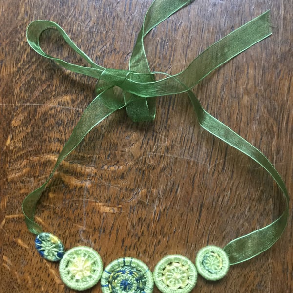 Dorset Button Necklace, Springtime 