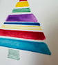 Set of 3 unique hand painted Christmas tree abstract art greeting cards  - Image 9