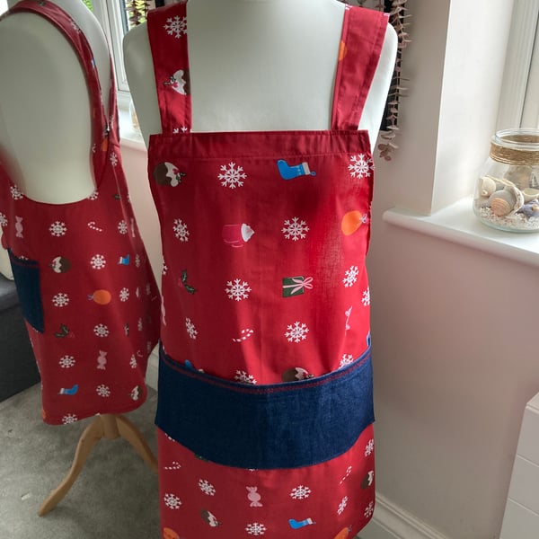 Christmas French Pinafore Apron