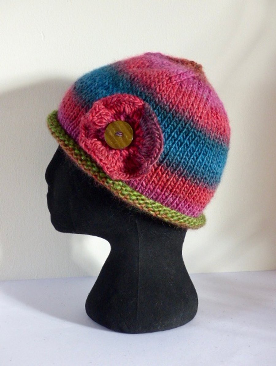 Hand knitted hat