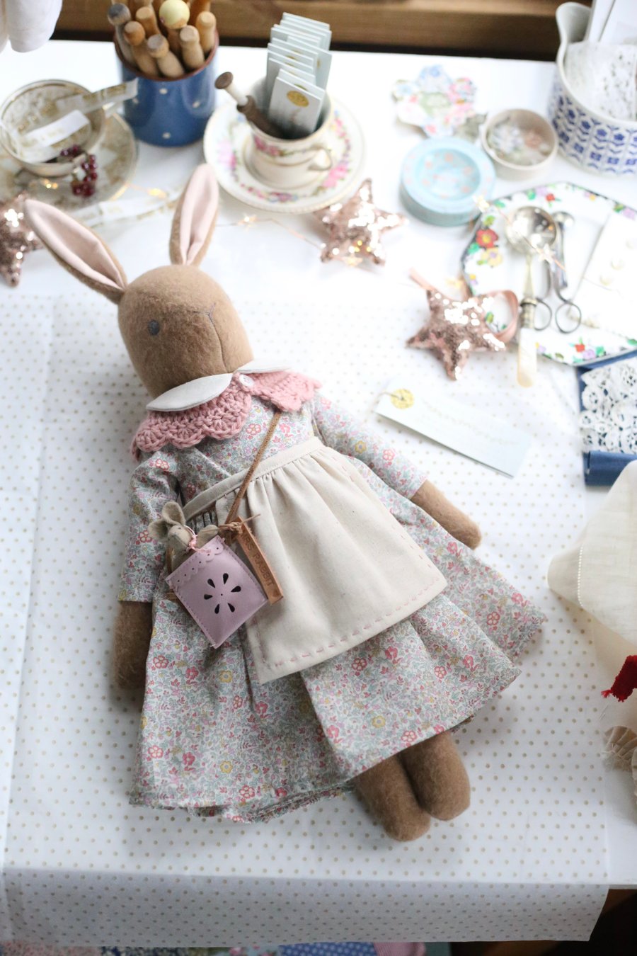 Heirloom Liberty Bunny - Katie and Millie