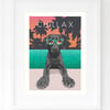 Black Labrador wall art - Black Lab art gift for girlfriend - Dog pop art