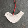Love bird White Porcelain Christmas decoration favour The Porcelain Menagerie