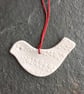 Love bird White Porcelain Christmas decoration favour The Porcelain Menagerie - Image 1